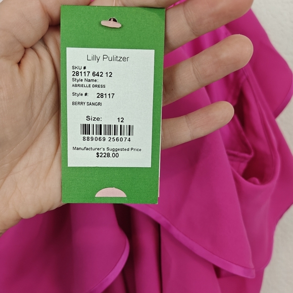 Lilly Pulitzer Abrielle Mini Dress Sunny Shoulder In Berry Sangri, Pink $228 NWT - Picture 8 of 13